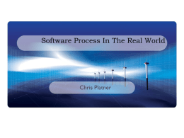 Software Process in the Real World