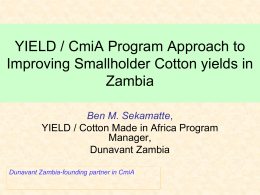 Cotton Production and Marketing in the COMESA: Aspects of