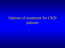 Management of CKD