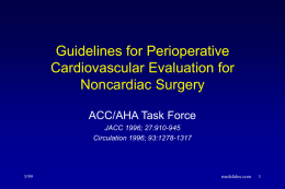 Preoperative Cardiac Assessment