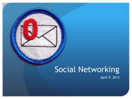 Social Networking - USC Dana and David Dornsife College of
