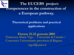 The EUCEBS project: competences in the construction of a