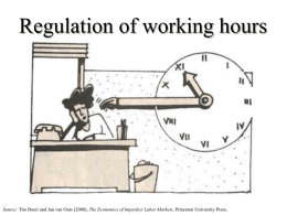 Regulation of working hours