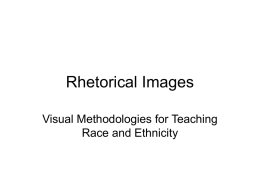 Rhetorical Images - Teaching Race and Ethnicity in Higher