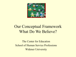 Our Conceptual Framework: A Glimpse