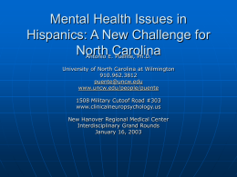 Mental Health Issues in Hispanics