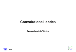 Convolutional codes