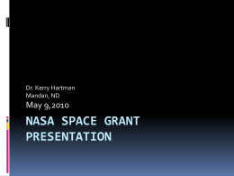 NASA Space Grant Presentation