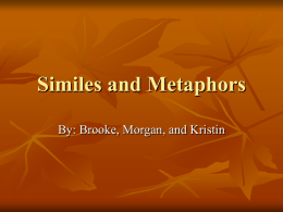 Similes and Metaphors - Arlington Public Schools / Overview