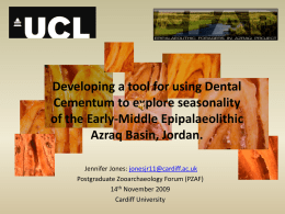 Developing a tool for using Dental Cementum to explore