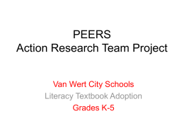 PEERS Action Research Team Project
