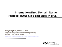 IPv6 IDN