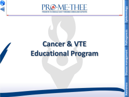Cancer & VTE Educational Program