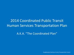 2014 Coordinated Public Transit Human Services