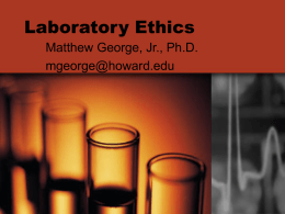 Laboratory Ethics - Howard University