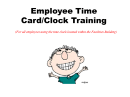 Time Card Training - Franklin Pierce University