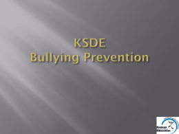KSDE Bullying Prevention
