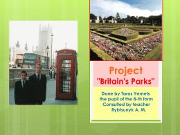 Project 'Britain's Parks'