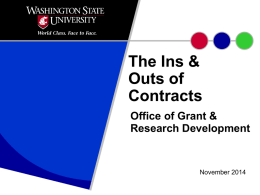 The Ins & Outs of Contracts