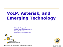 Telephony & VoIP Overview - Convergence Technology Center