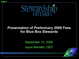 Click to add title - Stewardship Ontario