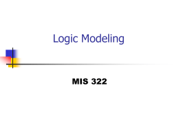 Logic Modeling - Enterprise Business Process Analysis