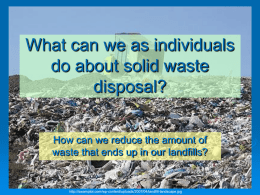 What can we as individuals do about solid waste disposal?