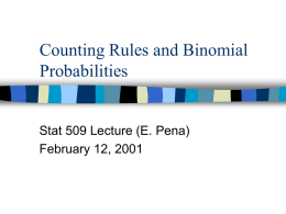 Basic Counting Rules - University of South Carolina