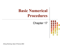 Basic Numerical Procedures - E