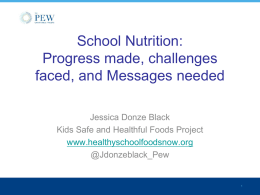 SCHOOL NUTRITION…The times they are a changin’