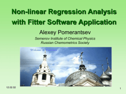 Non-linear Regression Analysis