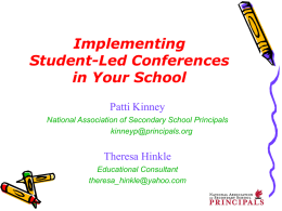 Increasing Student and Parent Involvement through Student