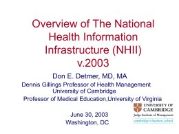 Overview of the National Health Information Infrastructure