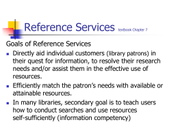 Reference Services - Pasadena City College