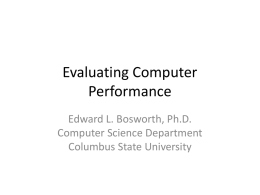 Evaluating Computer Performance