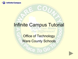 Infinite Campus Tutorial - Ware County School System