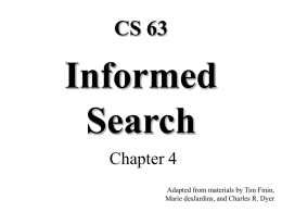 Informed Search - swarthmore cs home page