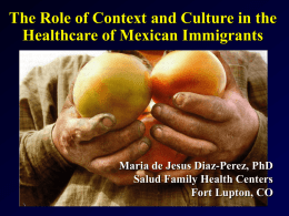 Health Problems in Mexican Immigrants: