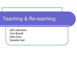 Data Team Sharing: Teaching & Reteaching