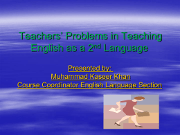 The Teachers Problems in Teaching English Language