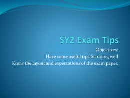 SY2 Exam Tips