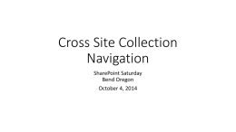 Cross Site Collection Navigation