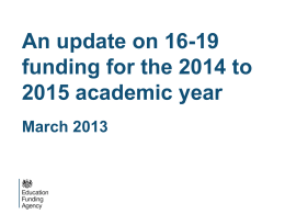 YP External briefing slides funding policy Dec 2013