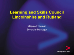 Learning and Skills Council Lincolnshire and Rutland