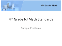 4th Grade NJ Standards Presentation