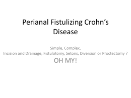 Perianal Fistulizing Crohn’s Disease