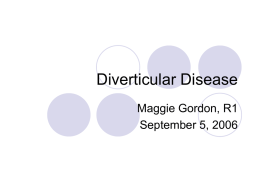 Diverticulitis - Maggie Gordon