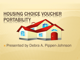 Housing Choice Voucher Portability