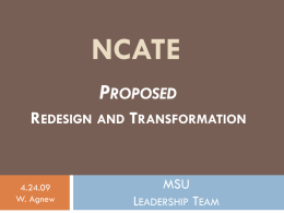 NCATE - Missouri State University