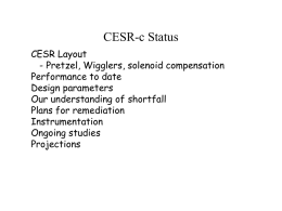 CESR-c Status - Cornell University